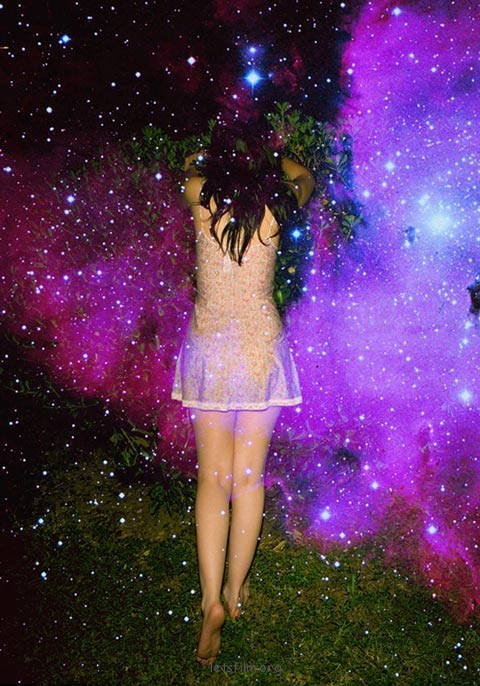 梦幻星空的剪影