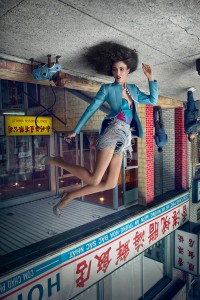 无重力的优雅人像