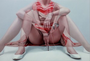 模仿多重曝光的油画作品
