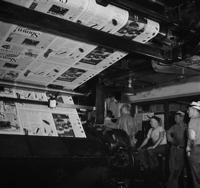 在1942年，一份纽约时报是如何制作出来的？